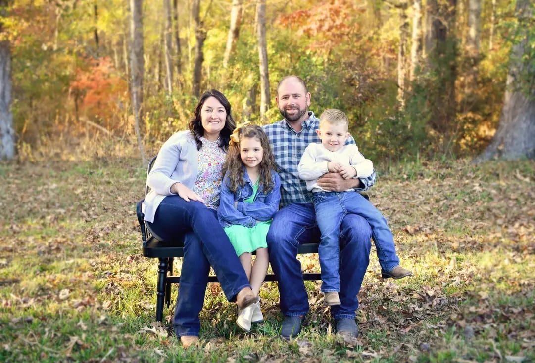 Amanda Huffman with her family